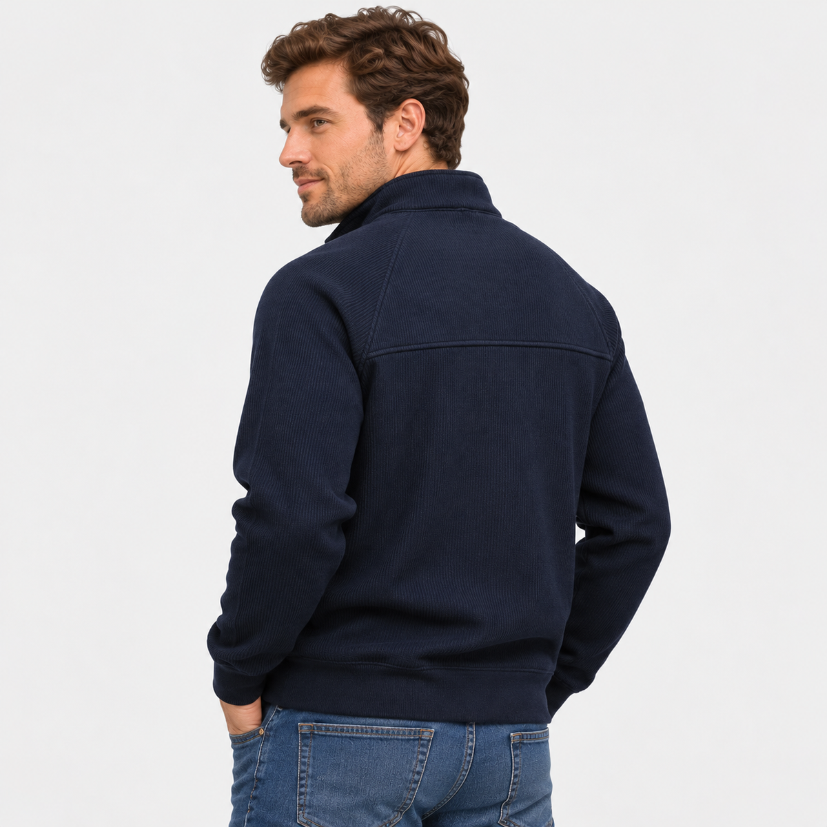 Old Ashworth | Men’s Classic Quarter-Zip – Warm Stand Collar