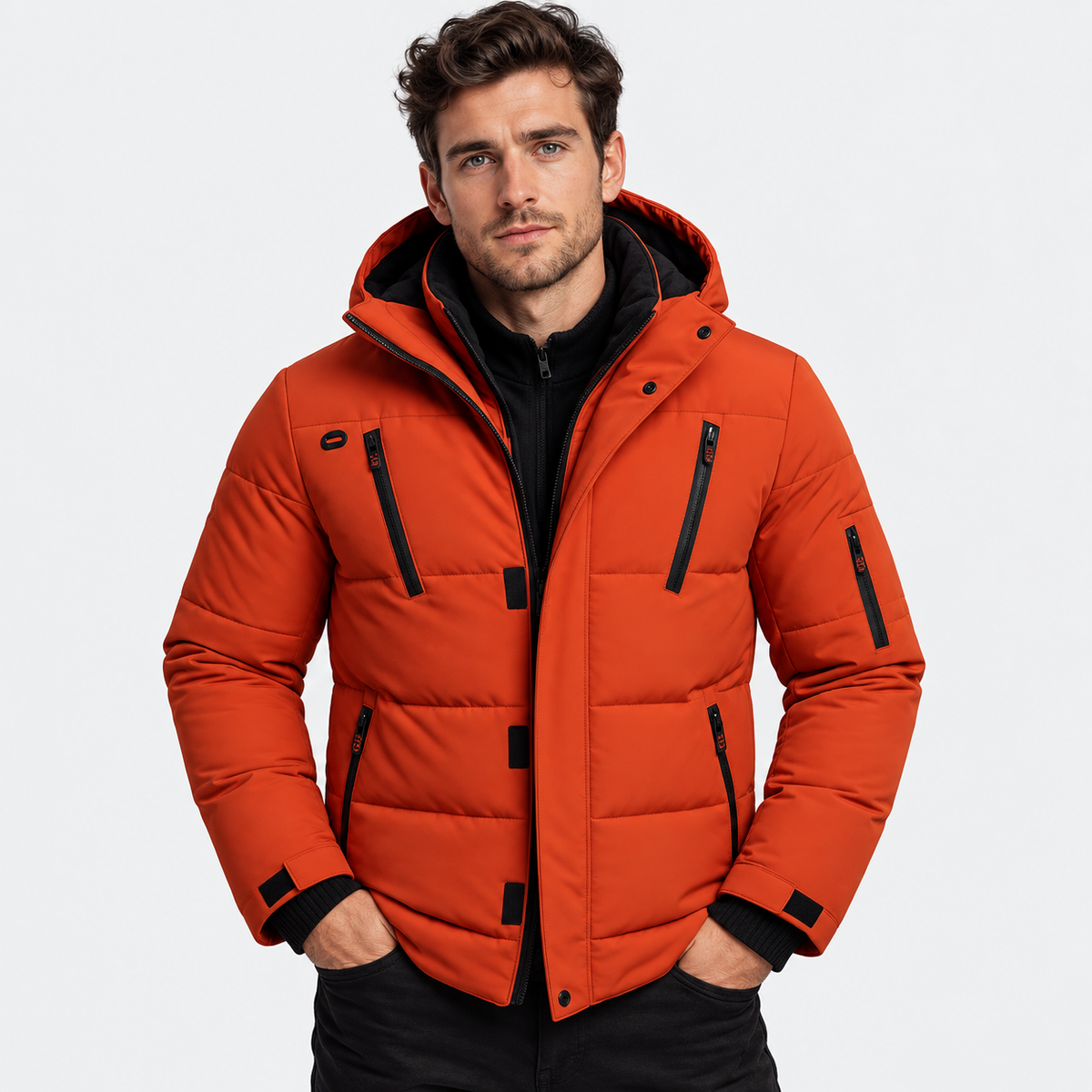 Old Ashworth | Men’s Warm Puffer Jacket for Cold Winter Weather
