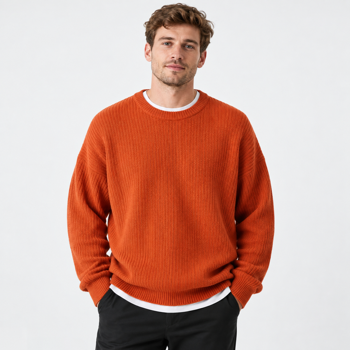 Old Ashworth  | Men's Crew Neck Sweater for Business Casual & Everyday Wear