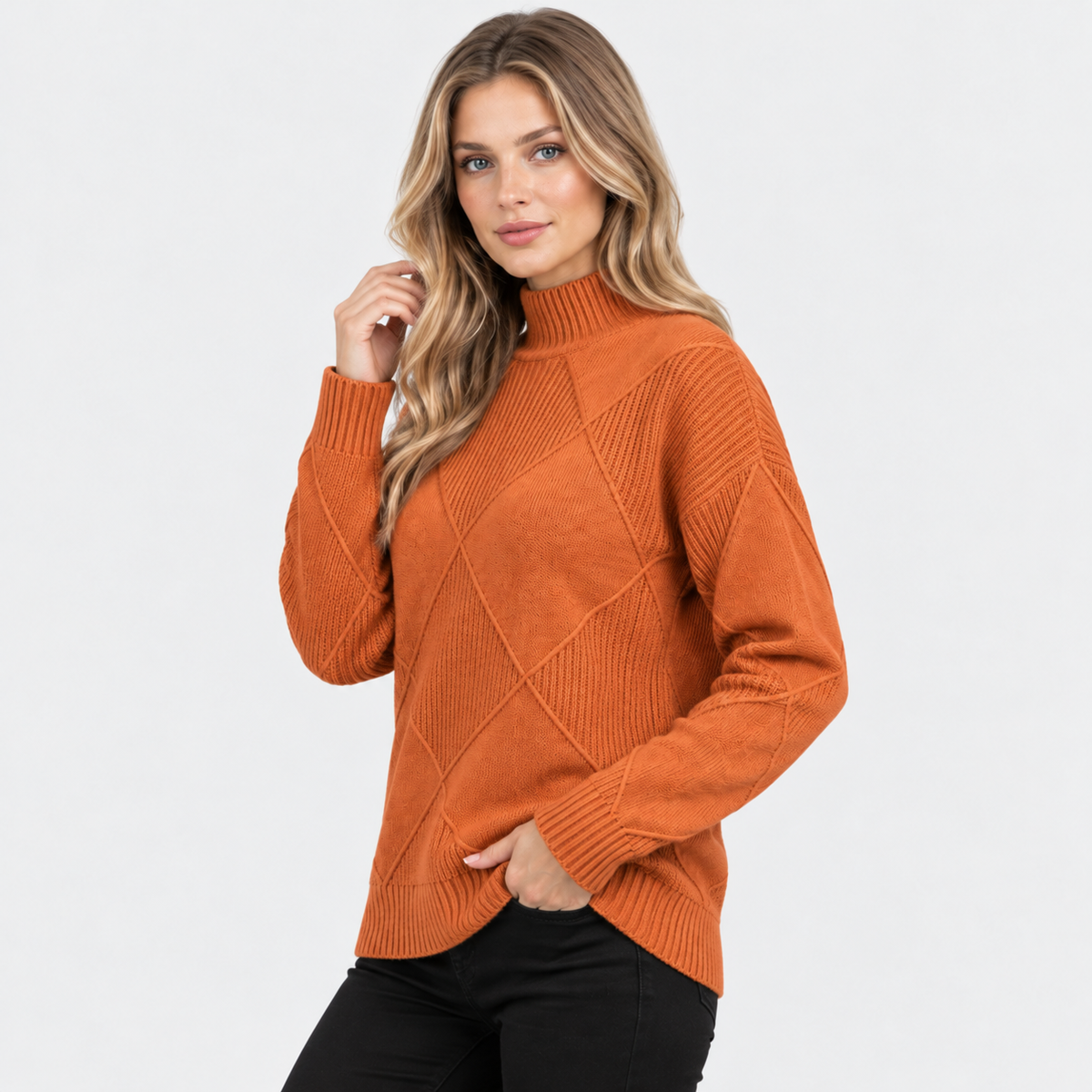 Old Ashworth | Women's Cashmere Jumper – Roll Neck