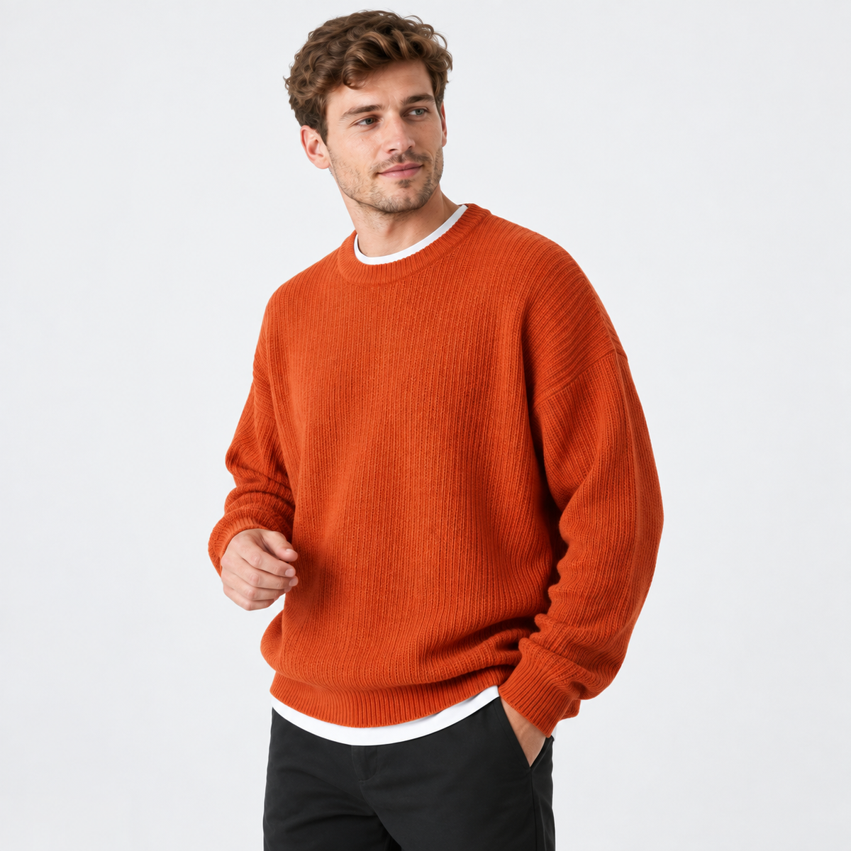 Old Ashworth  | Men's Crew Neck Sweater for Business Casual & Everyday Wear