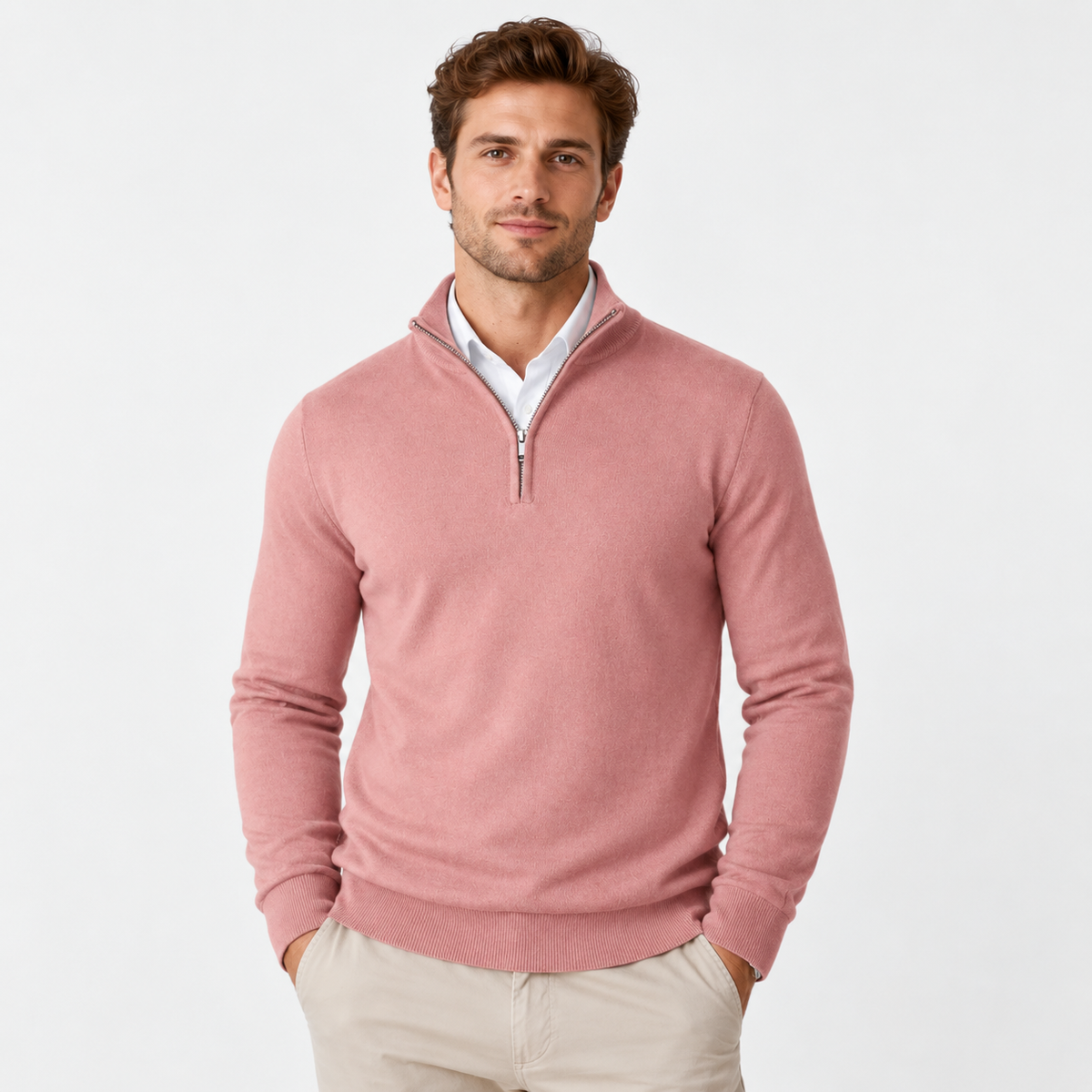 Old Ashworth  | Men's Quarter Zip Sweater for Business Casual & Everyday Wear