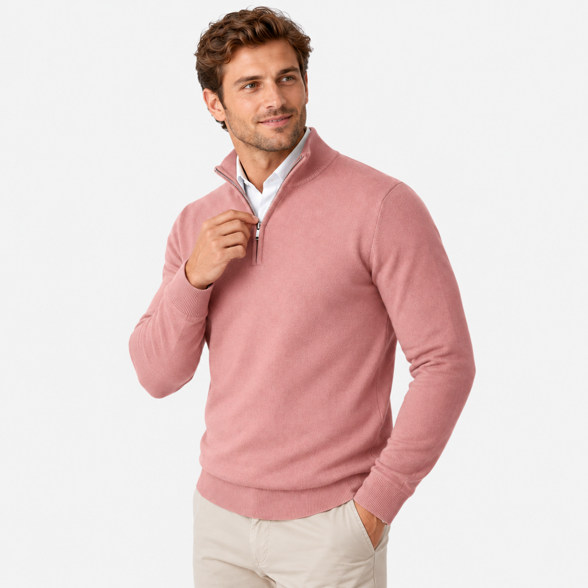 Old Ashworth  | Men's Quarter Zip Sweater for Business Casual & Everyday Wear
