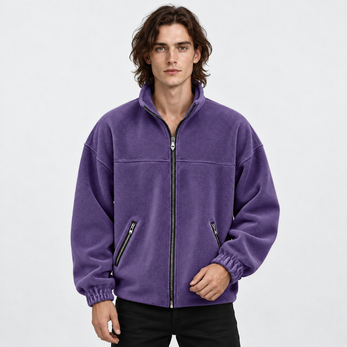 Old Ashworth | Men's Fleece Jacket – Full-Zip Everyday Layer