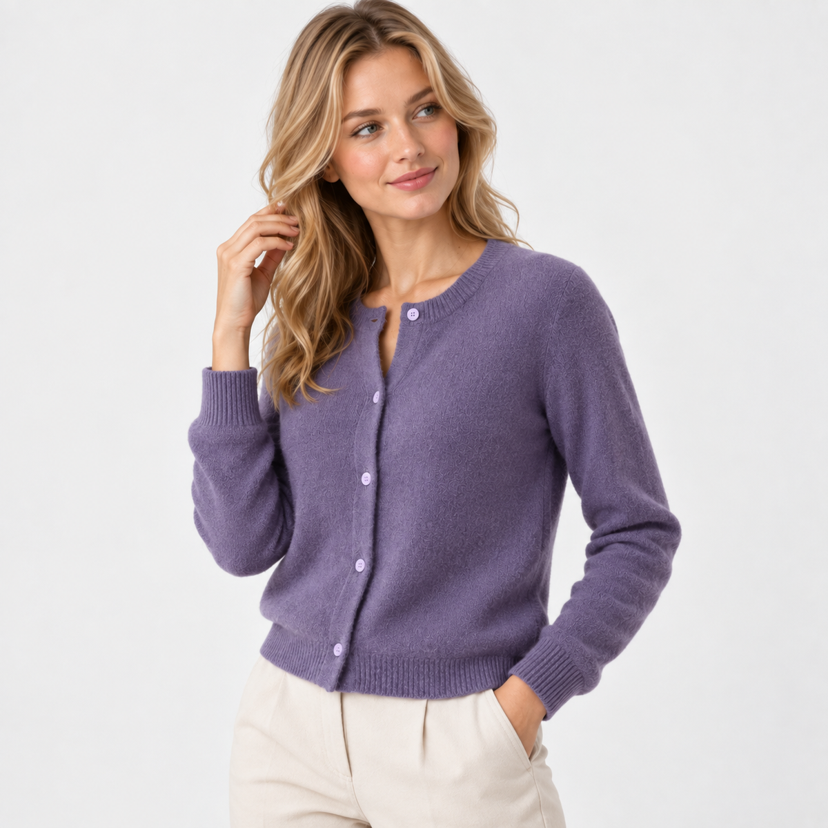 Old Ashworth  | Women's Button Front Cardigan Soft Knit Long Sleeve Sweater