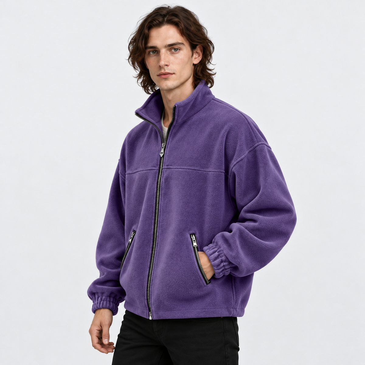 Old Ashworth | Men's Fleece Jacket – Full-Zip Everyday Layer