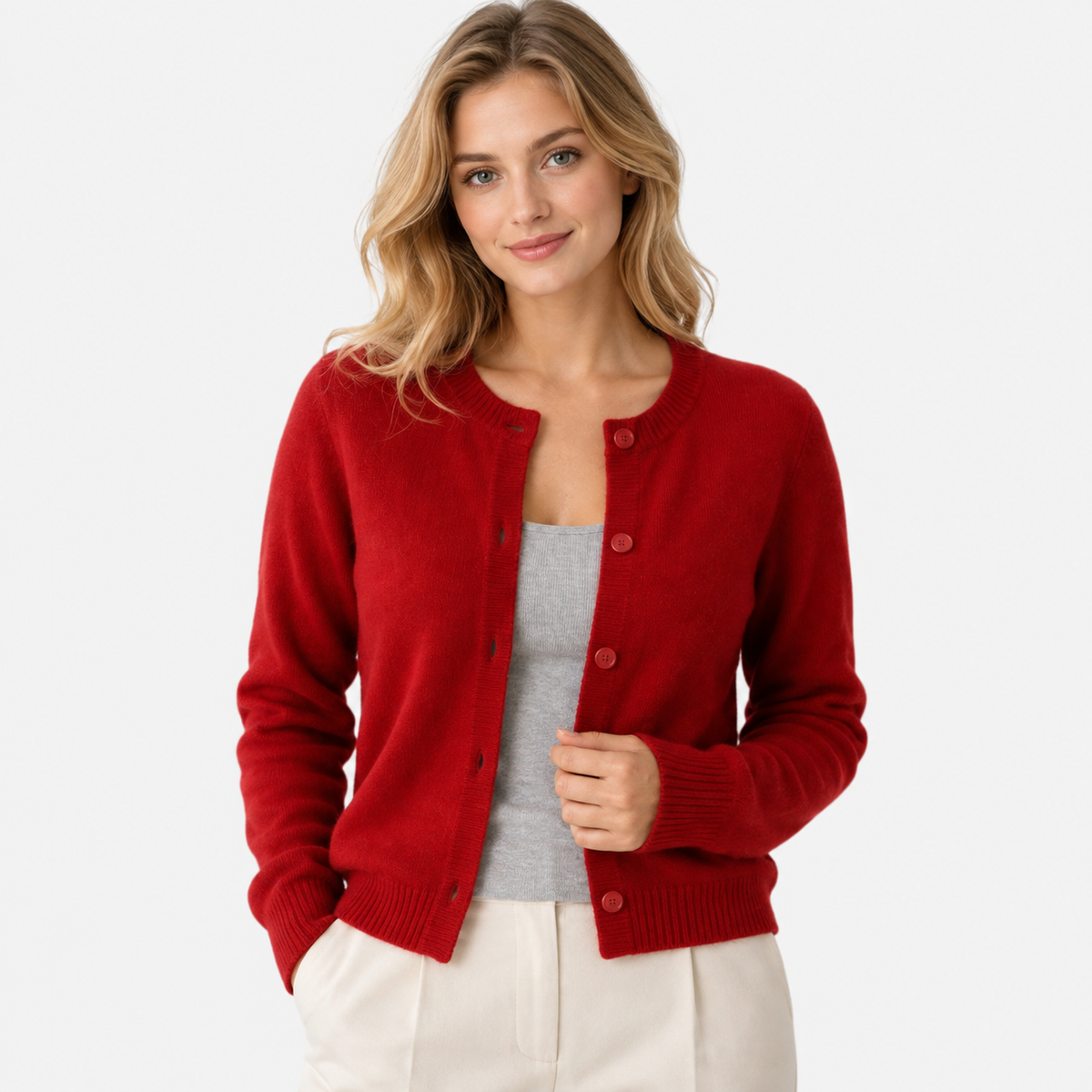 Old Ashworth  | Women's Button Front Cardigan Soft Knit Long Sleeve Sweater