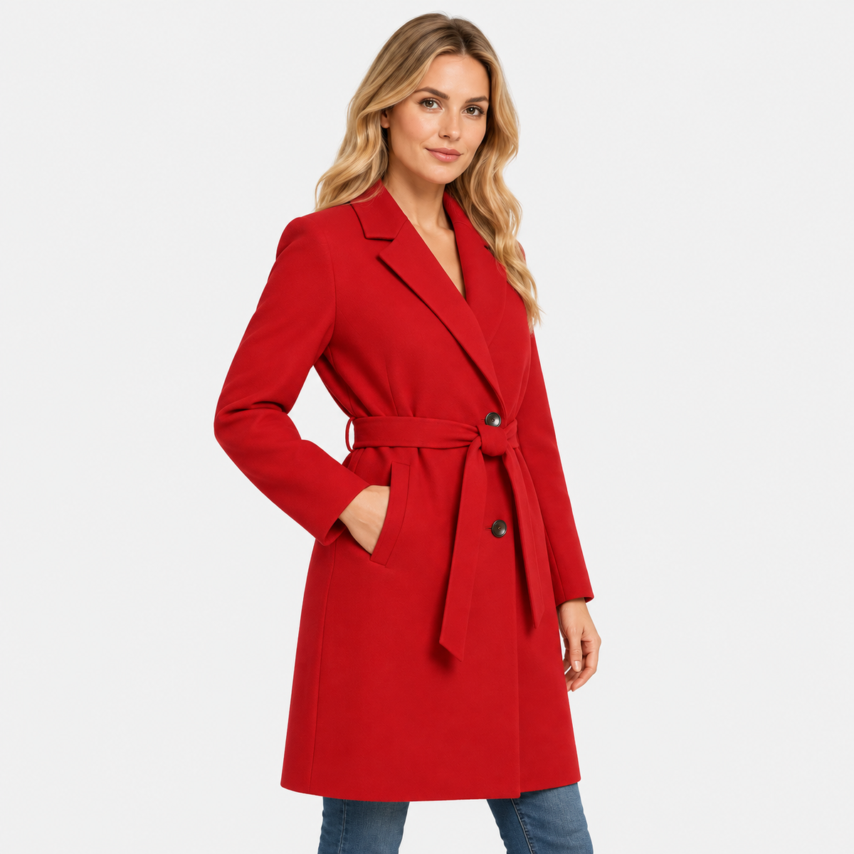Old Ashworth | Women’s Lined Winter Coat with Classic Lapels