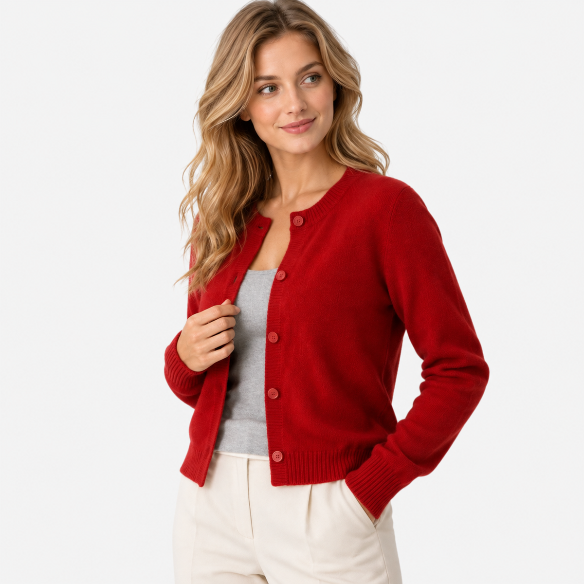 Old Ashworth  | Women's Button Front Cardigan Soft Knit Long Sleeve Sweater