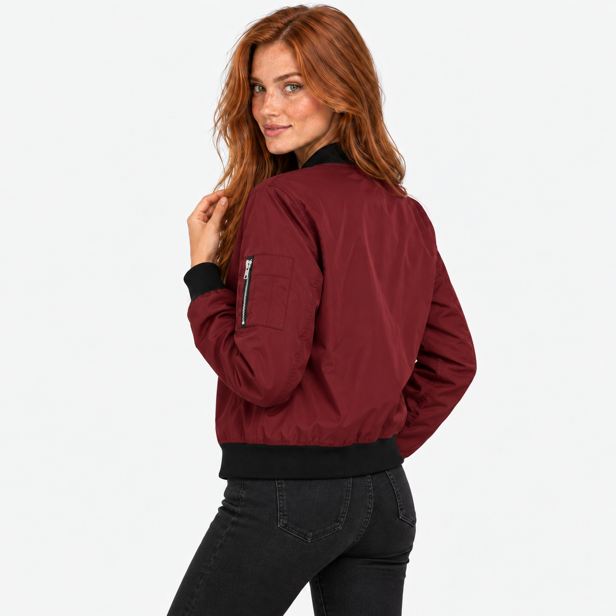 Old Ashworth | Women's Bomber Jacket – Zip-Up Casual Wear