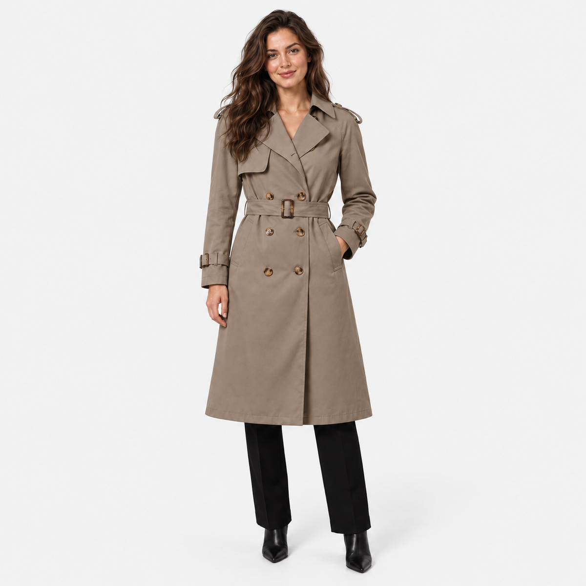 Old Ashworth | Women's Trench Coat – Relaxed Fit Everyday Wear