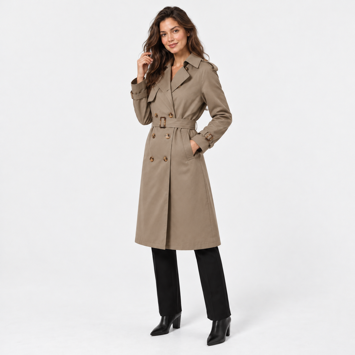 Old Ashworth | Women's Trench Coat – Relaxed Fit Everyday Wear
