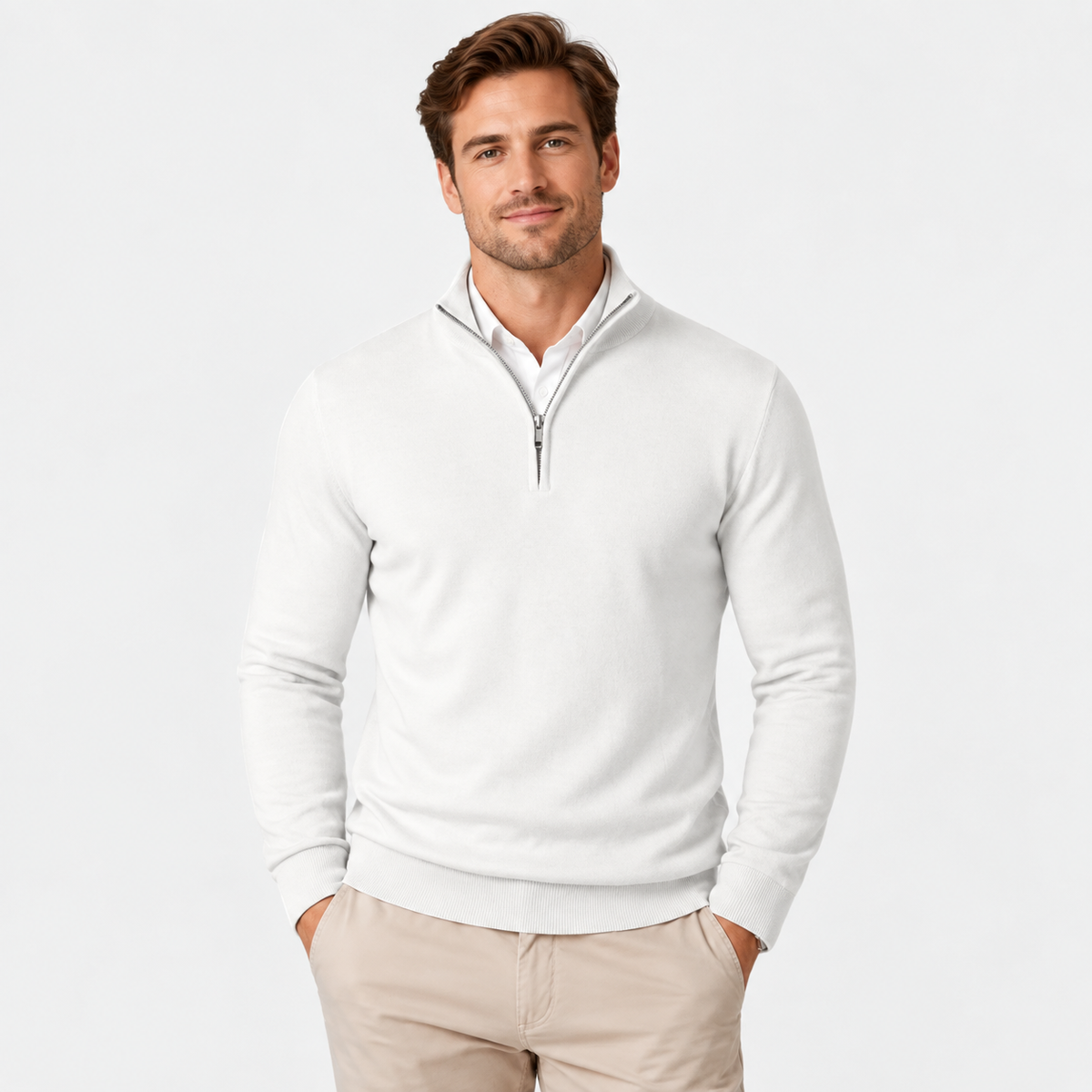 Old Ashworth  | Men's Quarter Zip Sweater for Business Casual & Everyday Wear