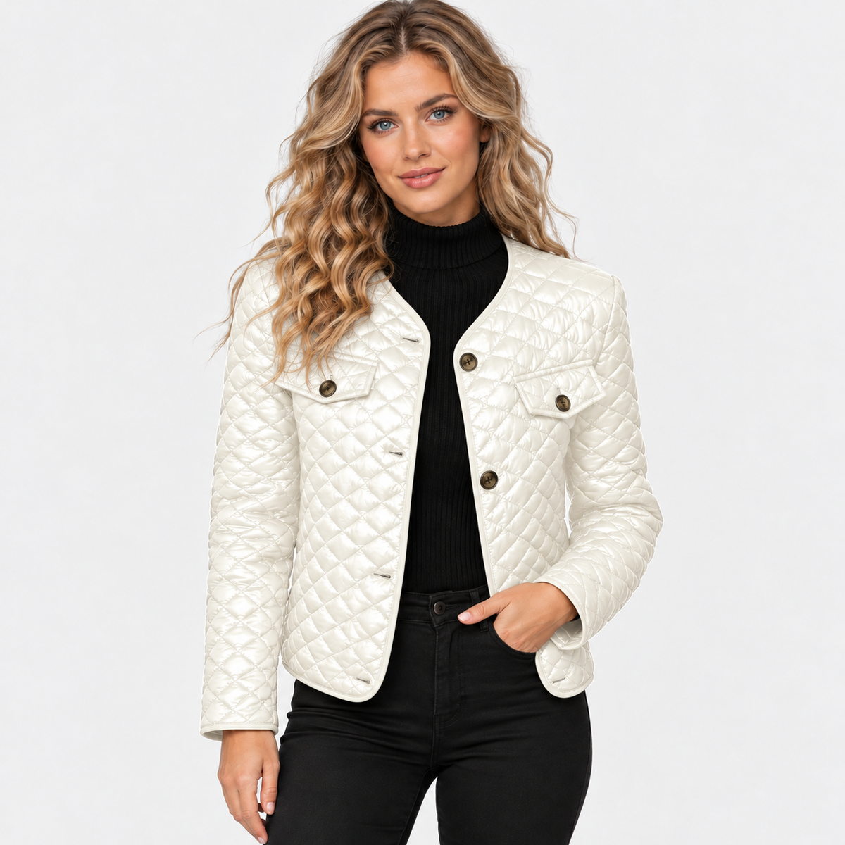 Old Ashworth | Women's Quilted Coat – Lightweight Smart Casual