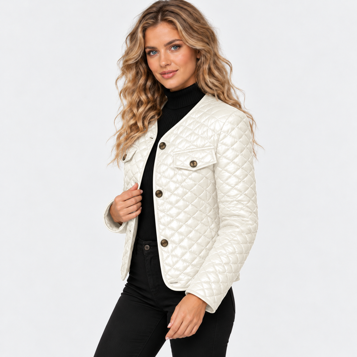 Old Ashworth | Women's Quilted Coat – Lightweight Smart Casual
