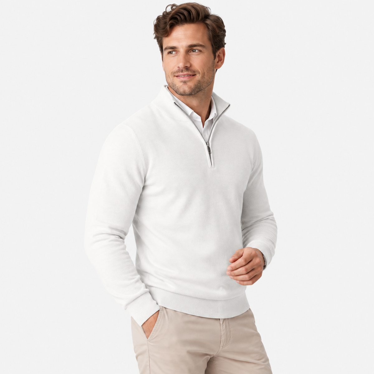 Old Ashworth  | Men's Quarter Zip Sweater for Business Casual & Everyday Wear