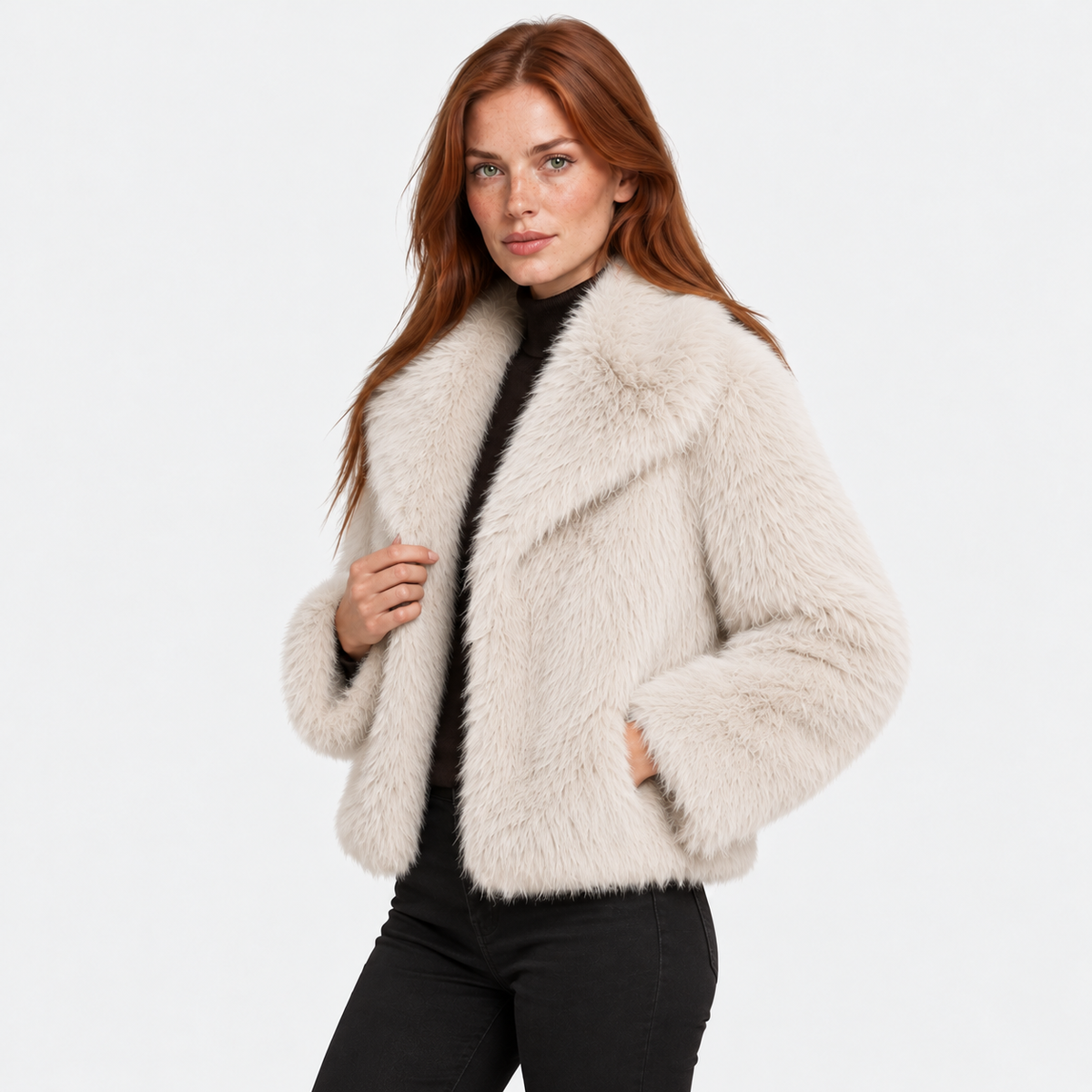 Old Ashworth | Women's Jacket – Faux Fur Warmth & Comfort