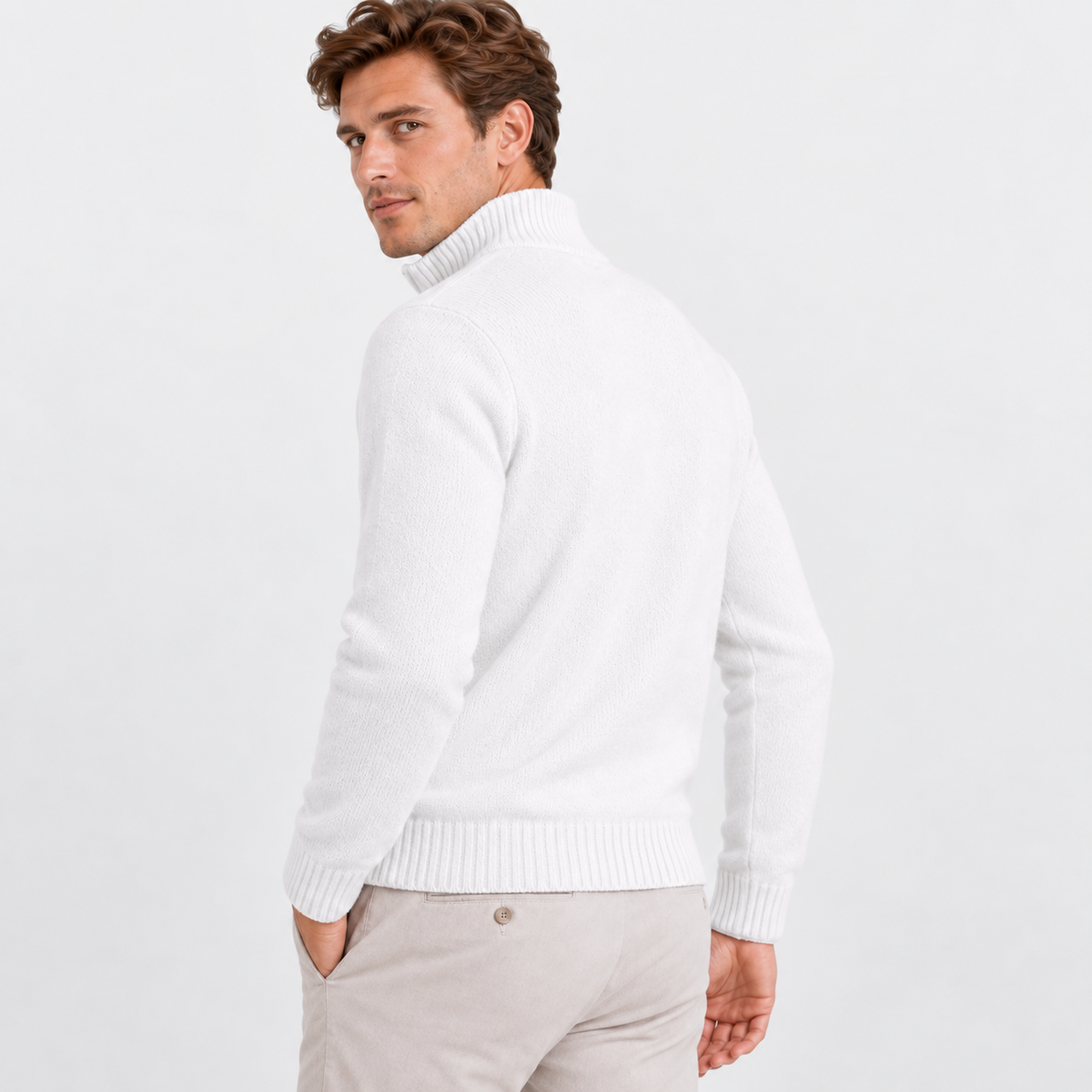 Old Ashworth  | Men's Long Sleeve Half Zip Knit Sweater Casual Pullover