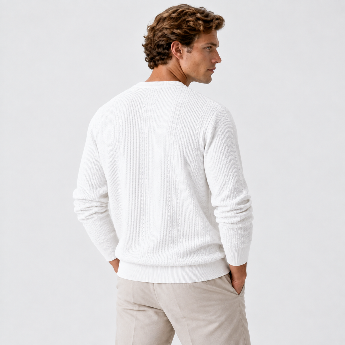 Old Ashworth | Men’s Cable Knit Jumper for Autumn and Winter