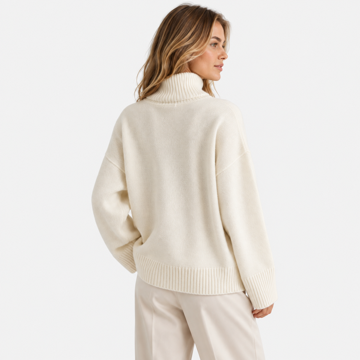 Old Ashworth  | Women's Lightweight Turtleneck Sweater Long Sleeve Knit Top