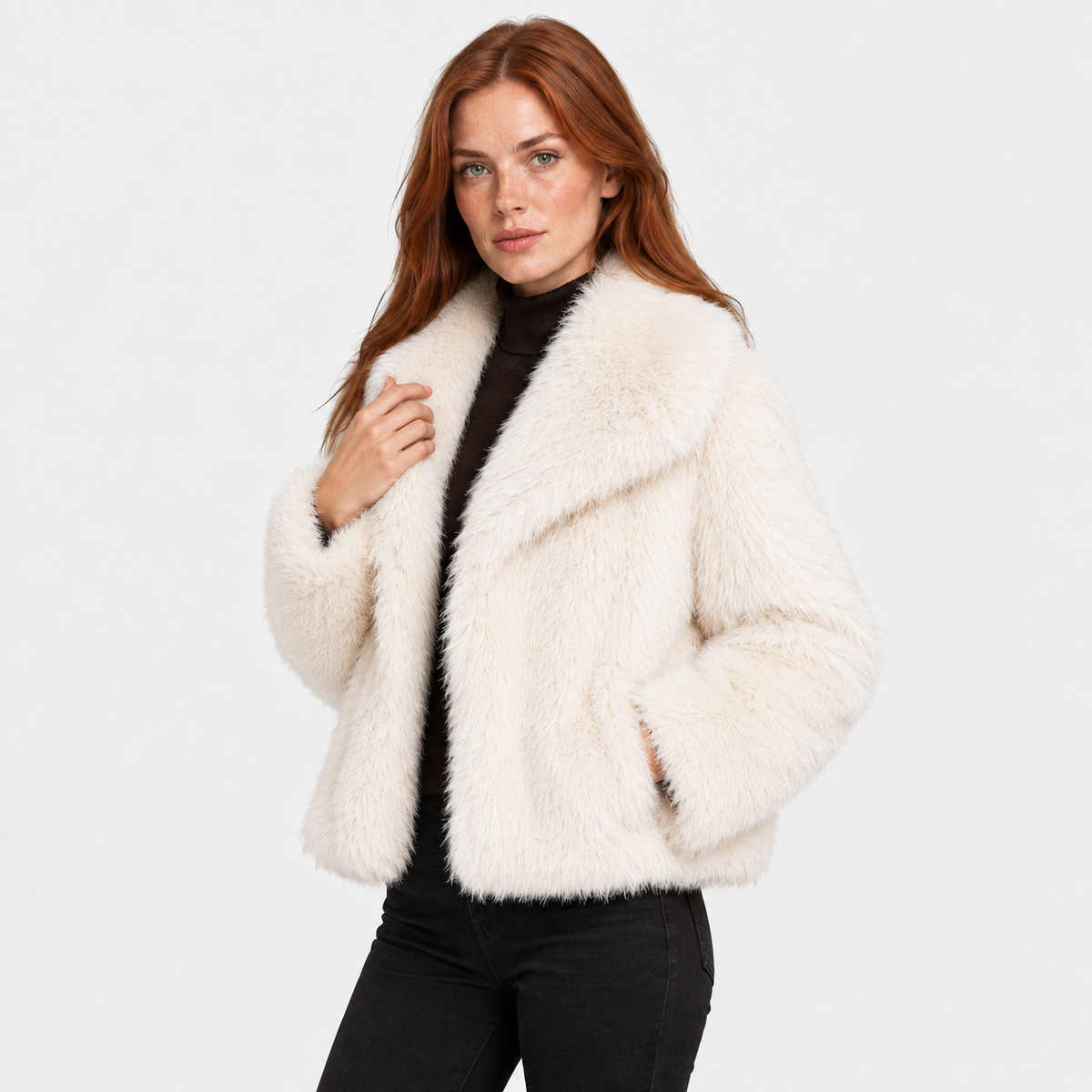 Old Ashworth | Women's Jacket – Faux Fur Warmth & Comfort
