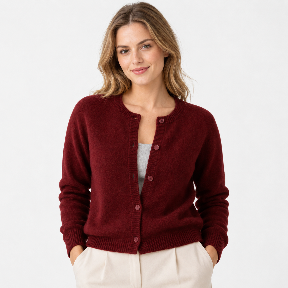 Old Ashworth  | Women's Button Front Cardigan Soft Knit Long Sleeve Sweater