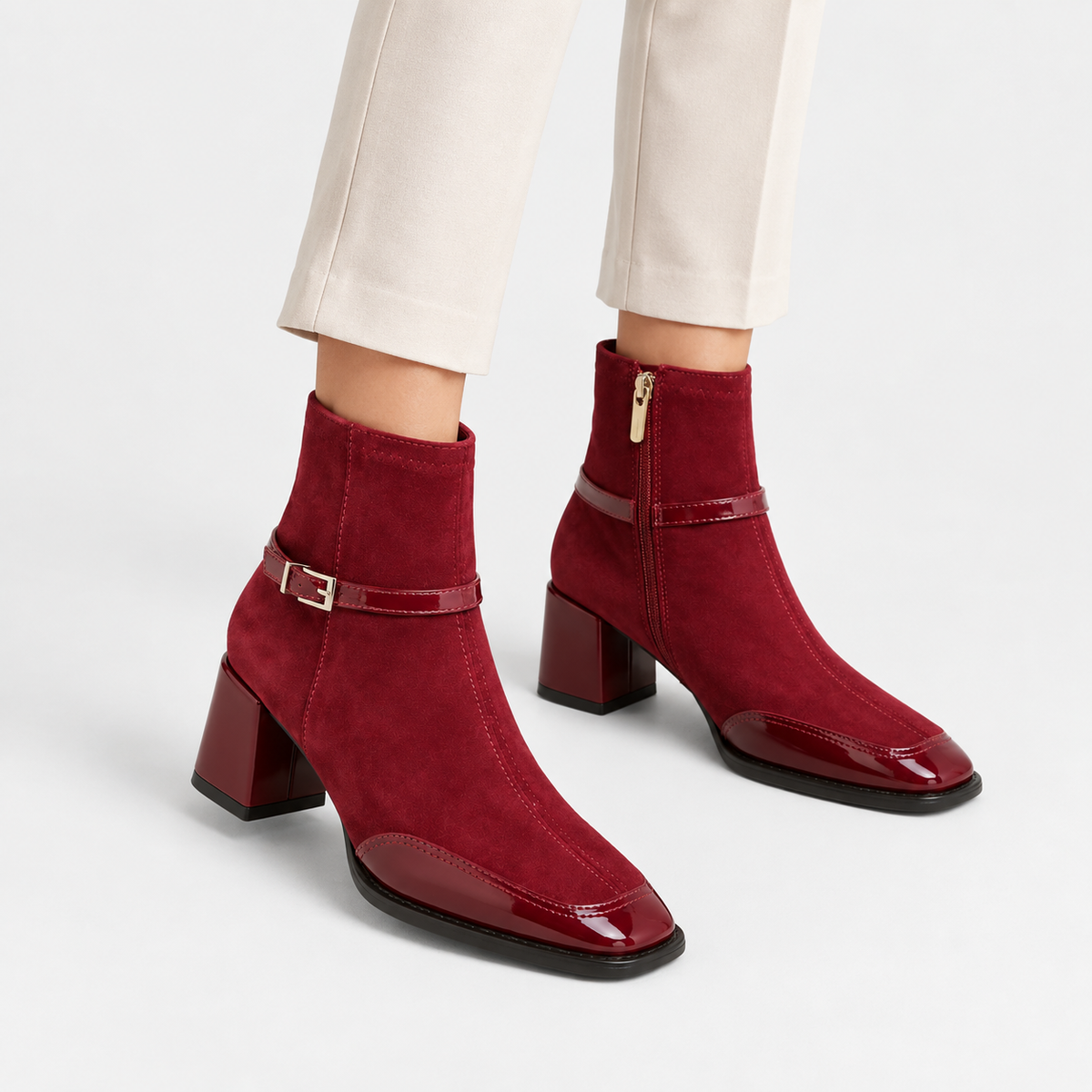 Old Ashworth  | Women's Low Heel Ankle Boots for Work & Casual Wear
