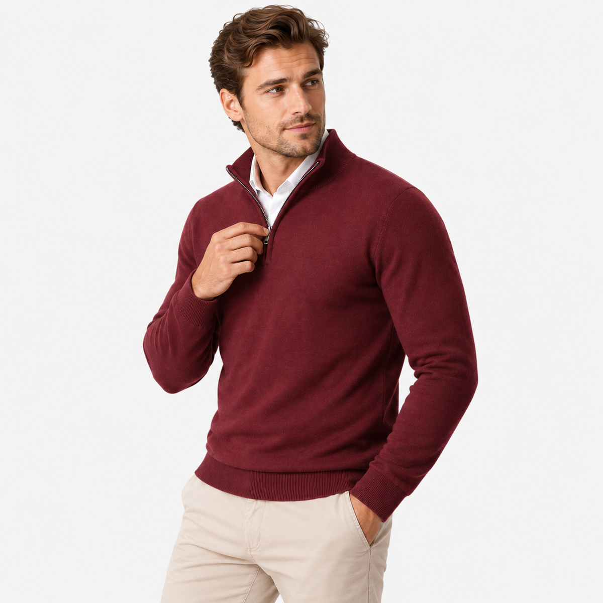 Old Ashworth  | Men's Quarter Zip Sweater for Business Casual & Everyday Wear
