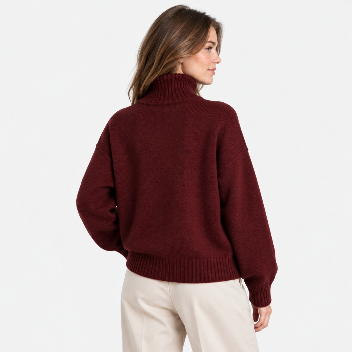 Old Ashworth  | Women's Lightweight Turtleneck Sweater Long Sleeve Knit Top